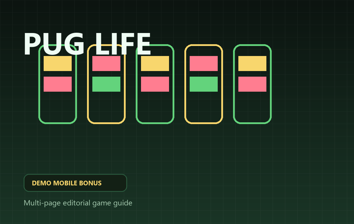 Pug Life game cover for demo mode, mobile play and bonus access